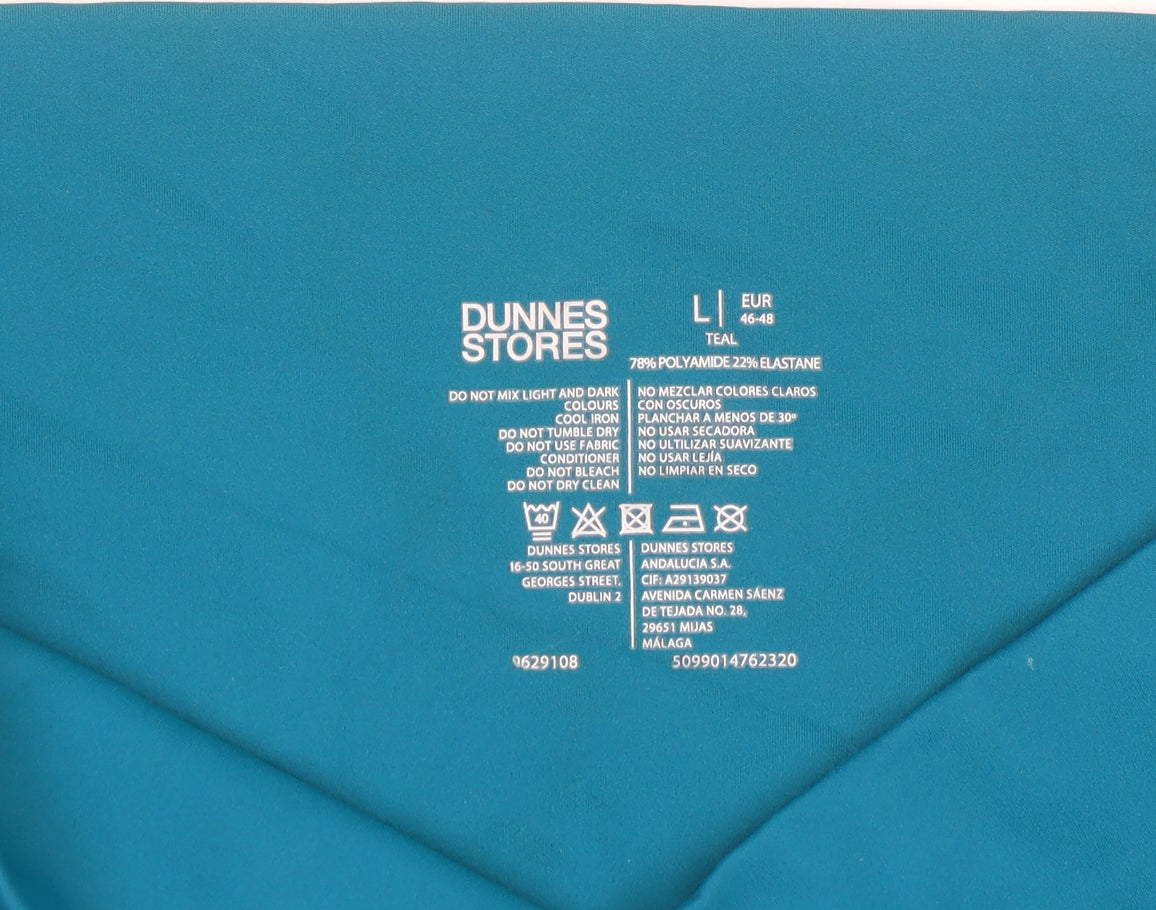Dunnes Stores Women’s Teal Blue Biker Activewear Shorts L