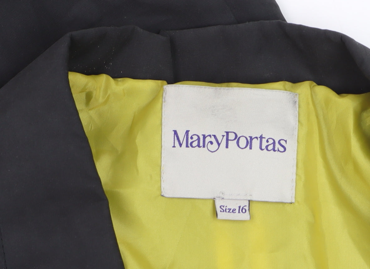 Mary Portas Women's Black Size 16 Belted Trench Coat