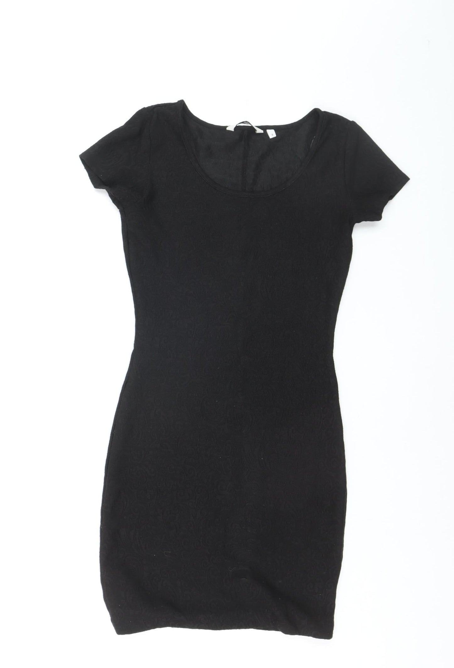 New Look Women’s Black Short Sleeve Bodycon Dress Size 8