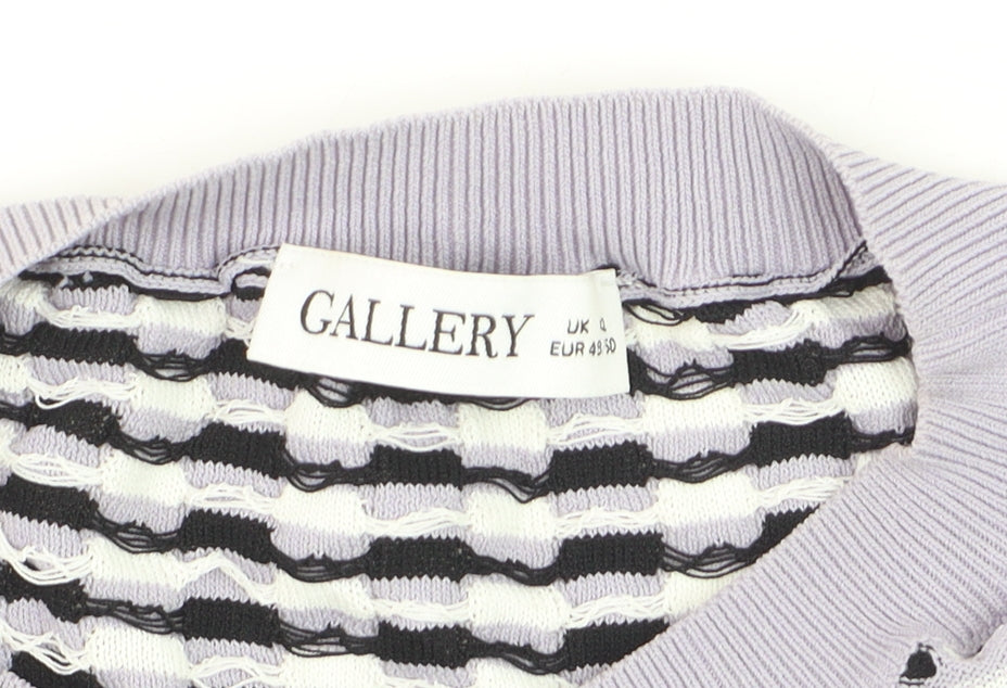 Gallery Women's Multicoloured Crew Neck Long Sleeve Pullover Jumper Size 12