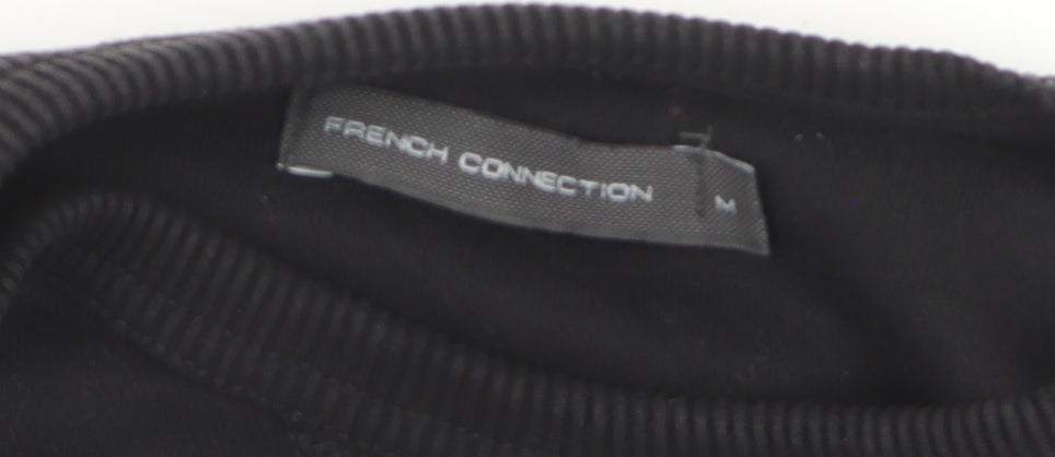 French Connection Men’s Black Cotton Pullover Jumper M