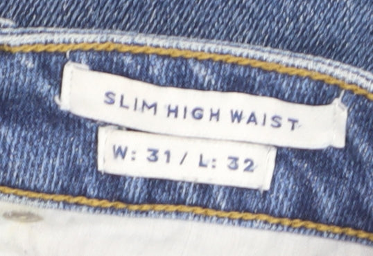 JJXX Women's Blue Slim High Waist Denim Jeans Size 12