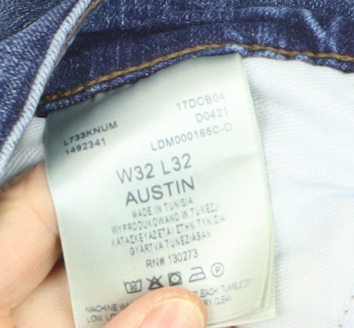 Lee Womens Blue Austin Straight Leg Jeans Size 12 Regular Fit