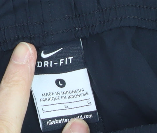 Nike Men’s Black Dri-Fit Shorts L Moisture Wicking Quick Dry