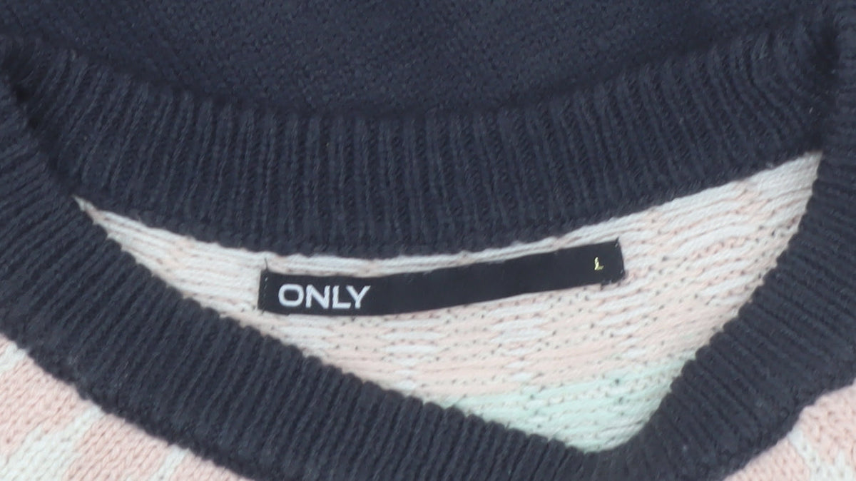 ONLY Women’s Multicoloured Fair Isle Knit Jumper L