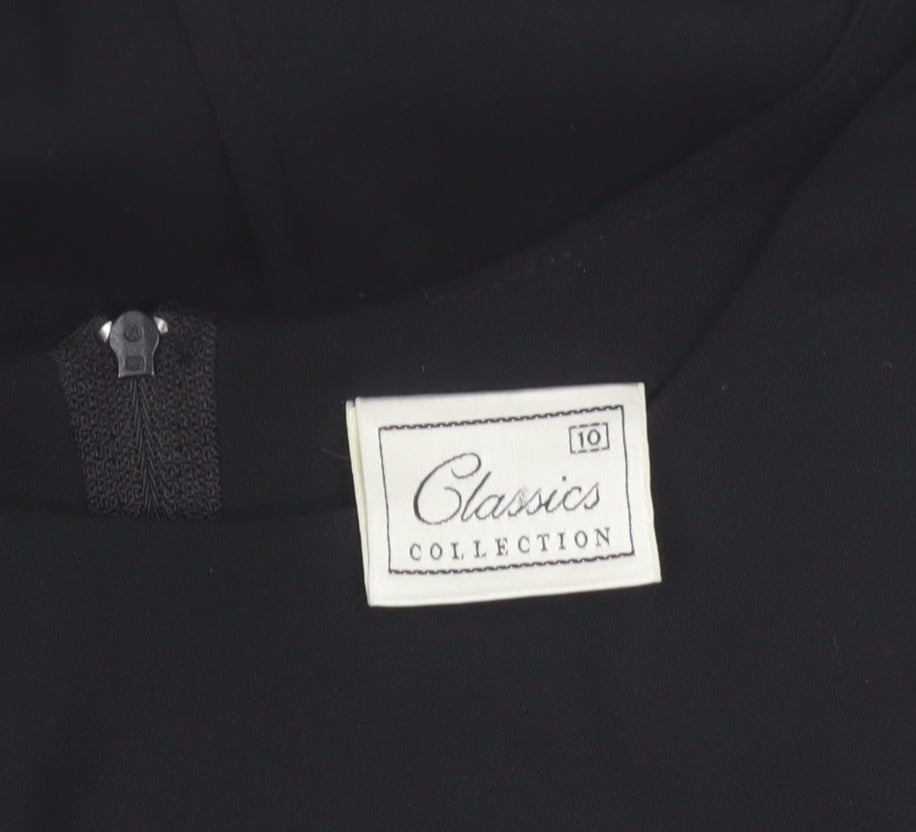 Classics Collection Women Black Size 10 A-Line Sleeveless Dress