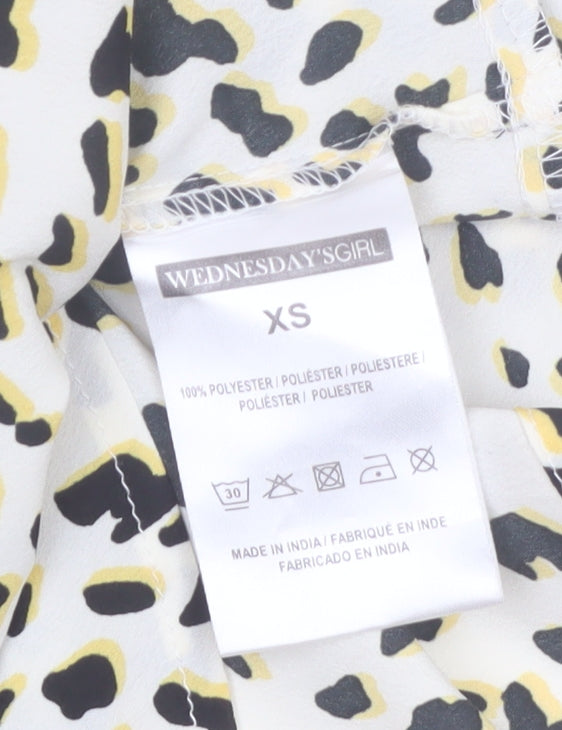 Wednesday's Girl Women's Multicoloured XS A-Line Animal Print Dress