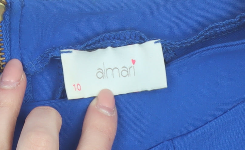 Almari Women's Blue Bodycon Knee Length Dress Size 10