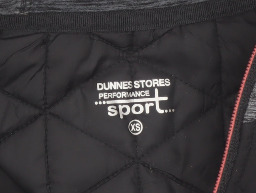Dunnes Stores Performance Sport Women's Grey Black XS Full Zip Hoodie