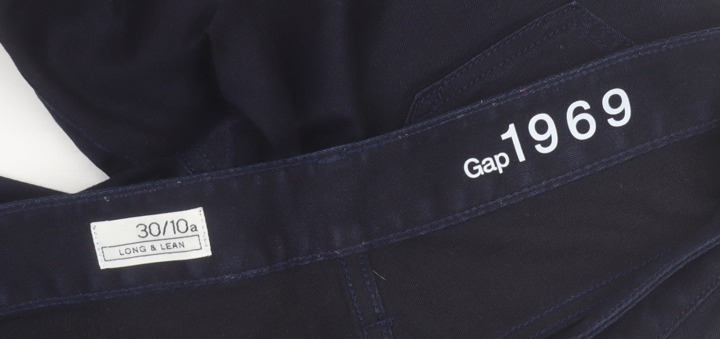 Gap 1969 Women's Blue Long & Lean Stretch Trousers Size 10