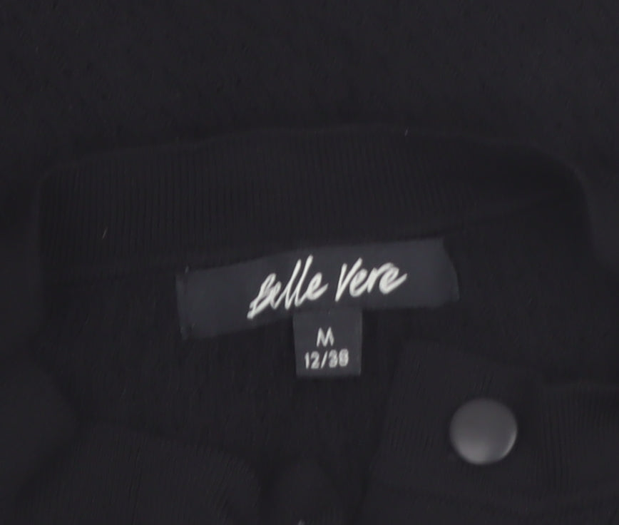 Belle Vere Women's Black Cotton Knit Cardigan Size 12