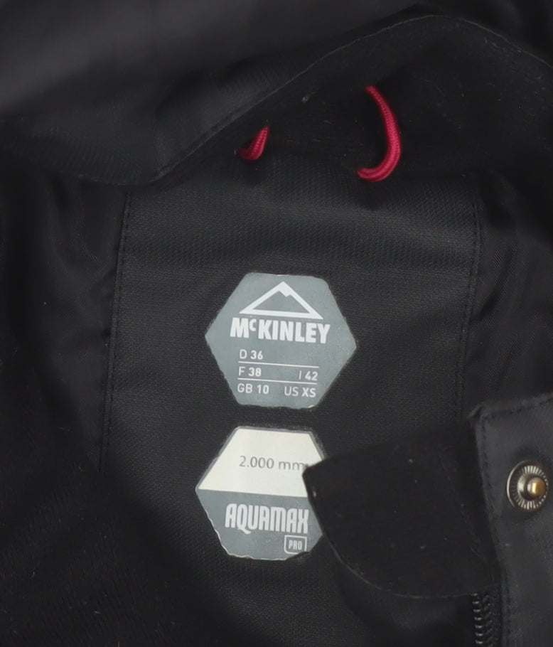 McKinley Womens Black XS Waterproof Hooded Ski Jacket