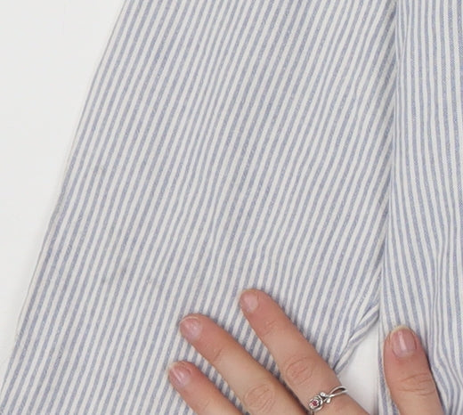 Ralph Lauren Men's Blue Striped Cotton Classic Button-Down Shirt 17/34