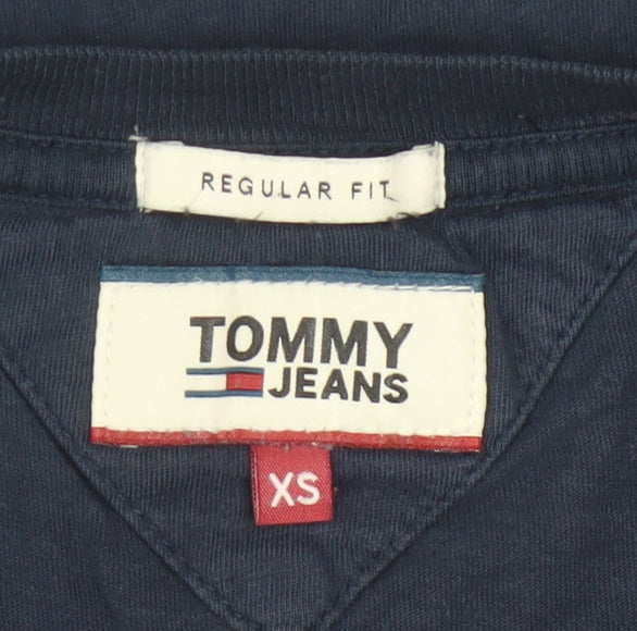 Tommy Jeans Men's Navy XS Regular Fit Graphic Cotton T-Shirt