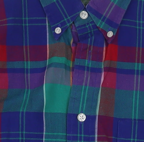 Hunt Club Men's Multicoloured Check Cotton Button-Up XL Tall Shirt