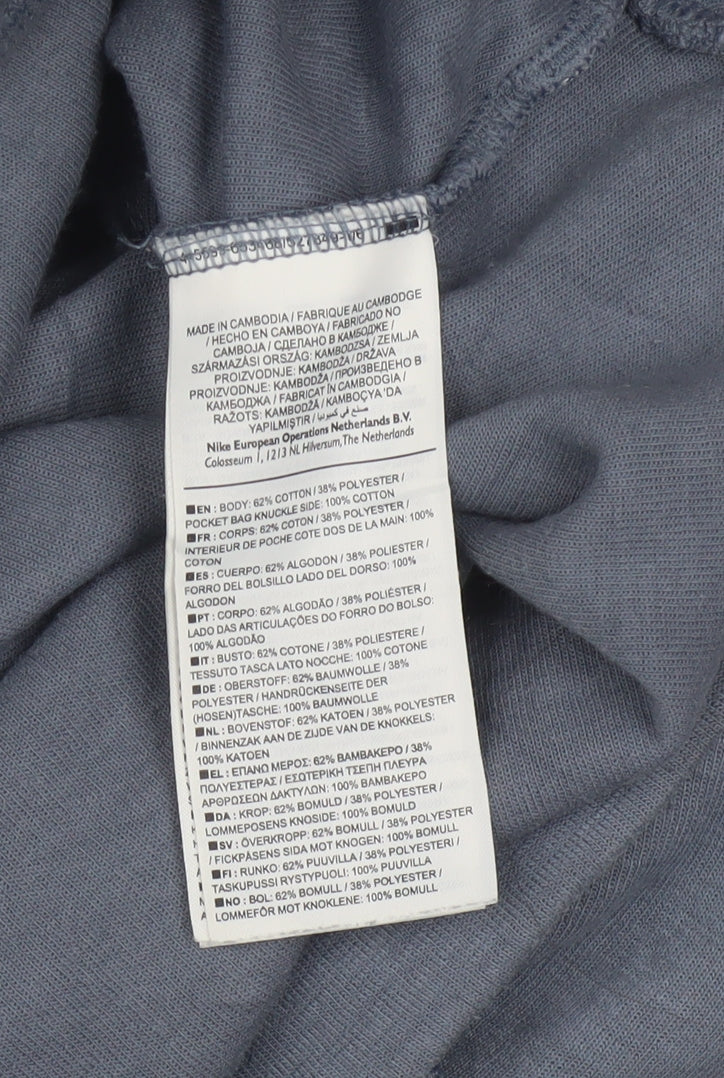 Nike Men's Grey XS Full Zip Hoodie Lightweight Cotton Blend