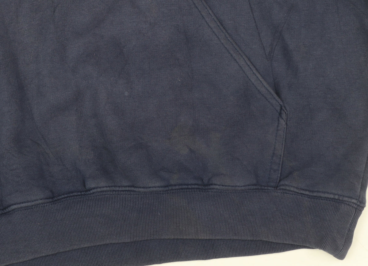 Nike Boys Blue Pullover Hoodie L 14-16 Logo Print Cotton Blend
