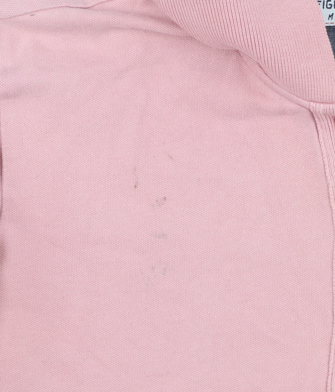 Hilfiger Denim Women's Pink Polo Shirt Medium Slim Fit Cotton
