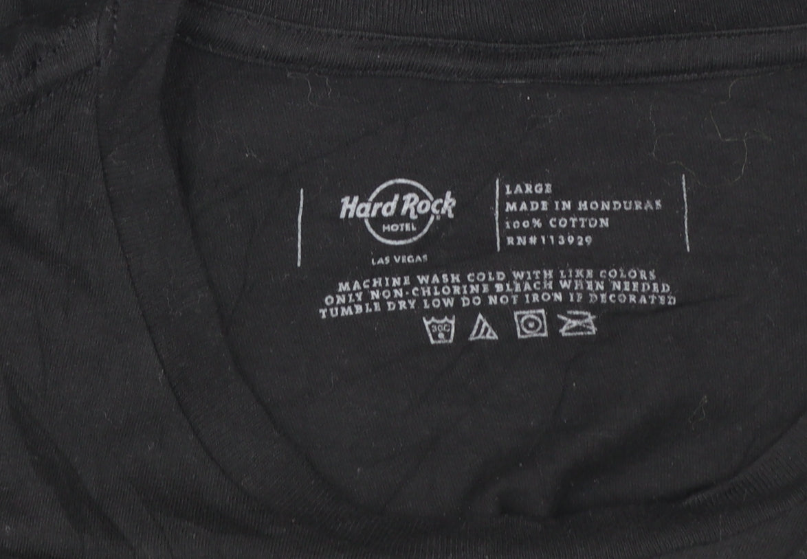 Hard Rock Hotel Las Vegas Women's Black Cotton T-Shirt Size L