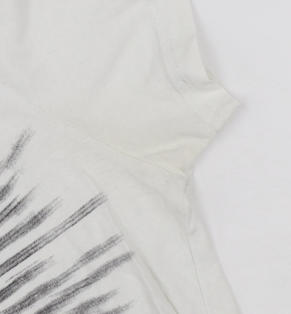 Desigual Women White Graphic Basic T-Shirt Size M