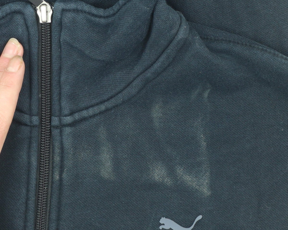 Puma Mens Black XL Full Zip Fleece Sweatshirt Jacket