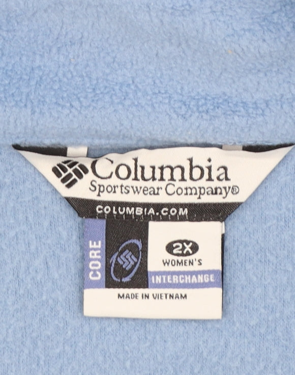 Columbia Women's Blue 2XL Fleece Jacket Interchange Full Zip