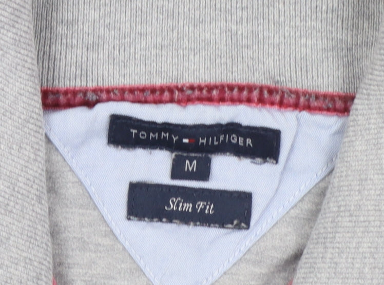 Tommy Hilfiger Women's Grey Slim Fit Polo Shirt M