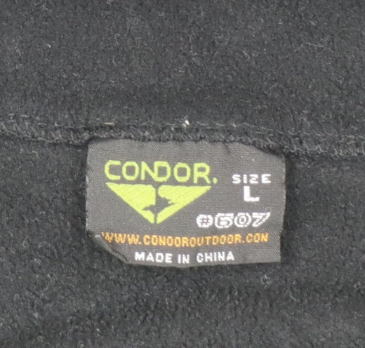 Condor Men's Black Fleece 1/4 Zip Pullover Sweatshirt Size L