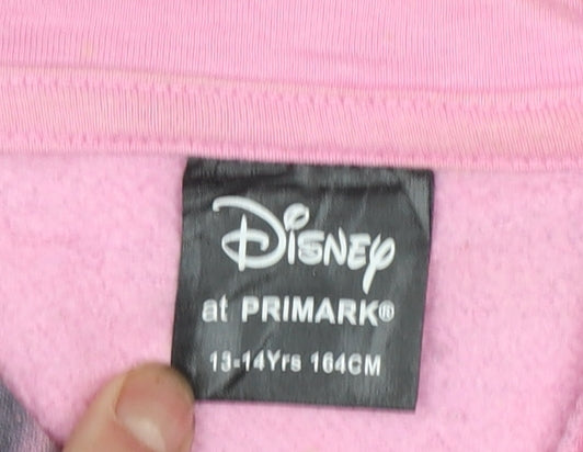 Disney at Primark Girls Pink Tie Dye Mickey Mouse Fleece Hoodie 13-14 Years