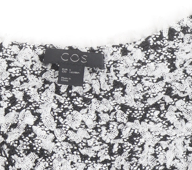 COS Women’s Black Lace Textured Sleeveless Blouse Size 8