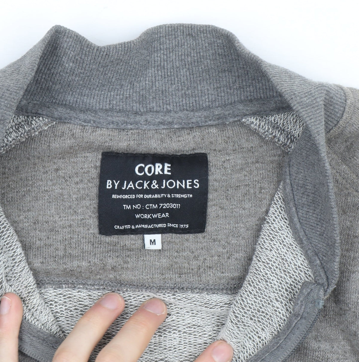 Jack & Jones Men’s Grey Full Zip Knit Jumper Size M