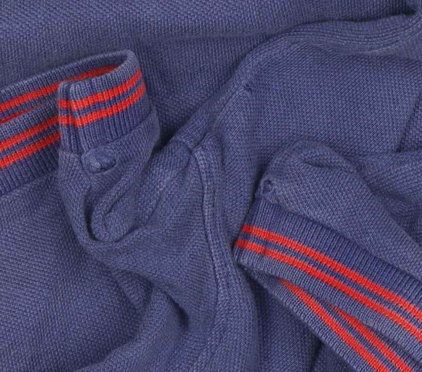 Lee Men's Blue Regular Fit Cotton Polo Shirt Size M