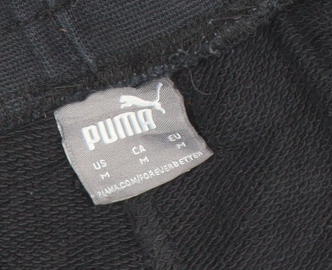 Puma Womens Black Jogger Trousers Size M Regular Fit