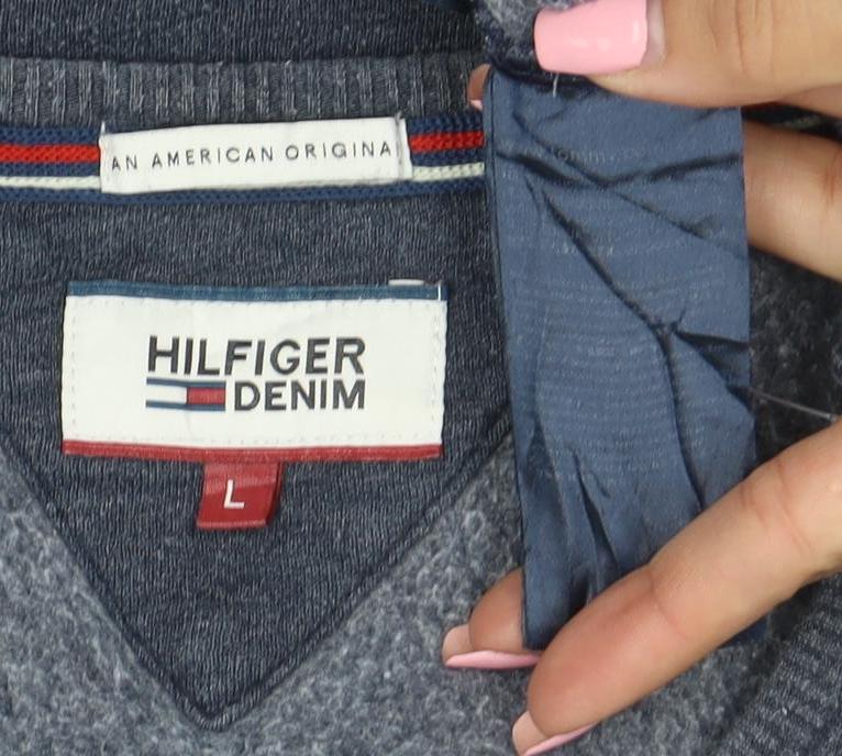 Tommy Hilfiger Denim Men's Blue Crew Neck Sweatshirt L