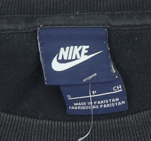 Nike Womens Black 'Just Do It' Pullover Sweatshirt Size S