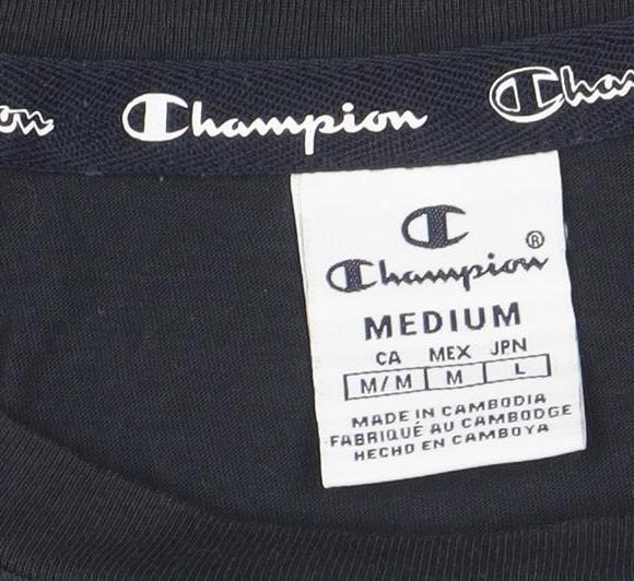 Champion Womens Black Medium Basic Cotton T-Shirt