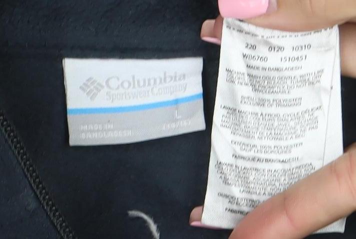 Columbia Boys Black Fleece Full Zip Jacket Size L Warm Outdoor Layer