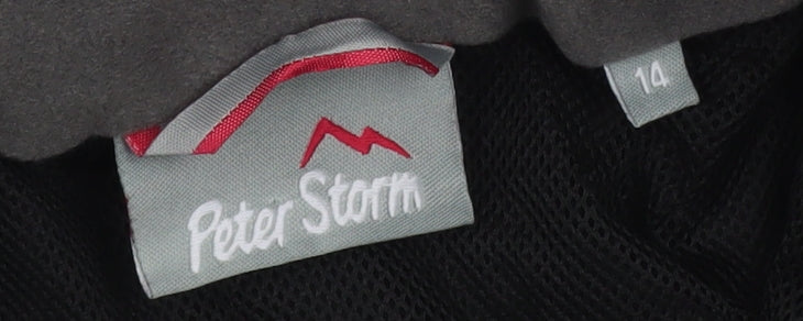 Peter Storm Women's Black Waterproof Rain Jacket Size 14