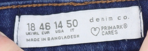 Primark Women’s Blue Skinny Jeans Size 18 Stretch Denim
