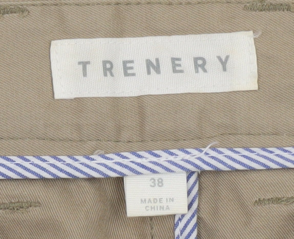 Trenery Men's Beige 38 Chino Shorts Cotton Regular Fit