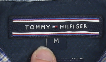 Tommy Hilfiger Men's Blue Check Button-Down Long Sleeve Shirt M