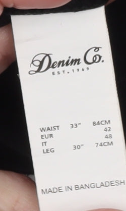 Denim Co. Men's Black 33in Slim Fit Skinny Jeans 30in Leg