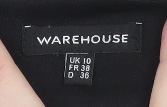 Warehouse Women’s Black Maxi Dress Size 10 Sleeveless Formal