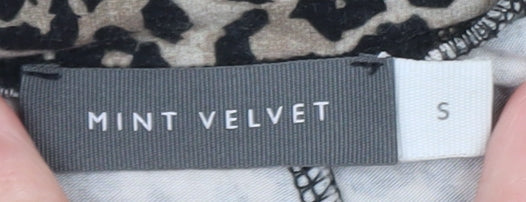 Mint Velvet Women’s Beige Animal Print High Rise Ankle Leggings S