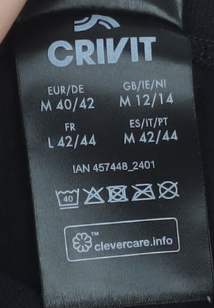 Crivit Women's Black Long Sleeve Athletic T-Shirt Size 12