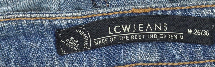 LCW Jeans Men's Blue Distressed Straight Denim 26in