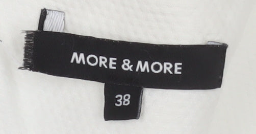 More & More Women's White Cotton Blend Tailored Blazer UK 12