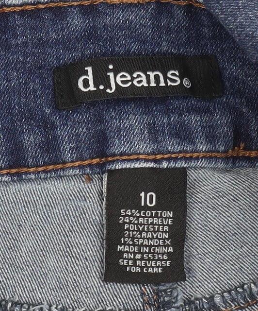 d.jeans Women Blue Size 10 Skinny Slim Fit Stretch Denim Jeans