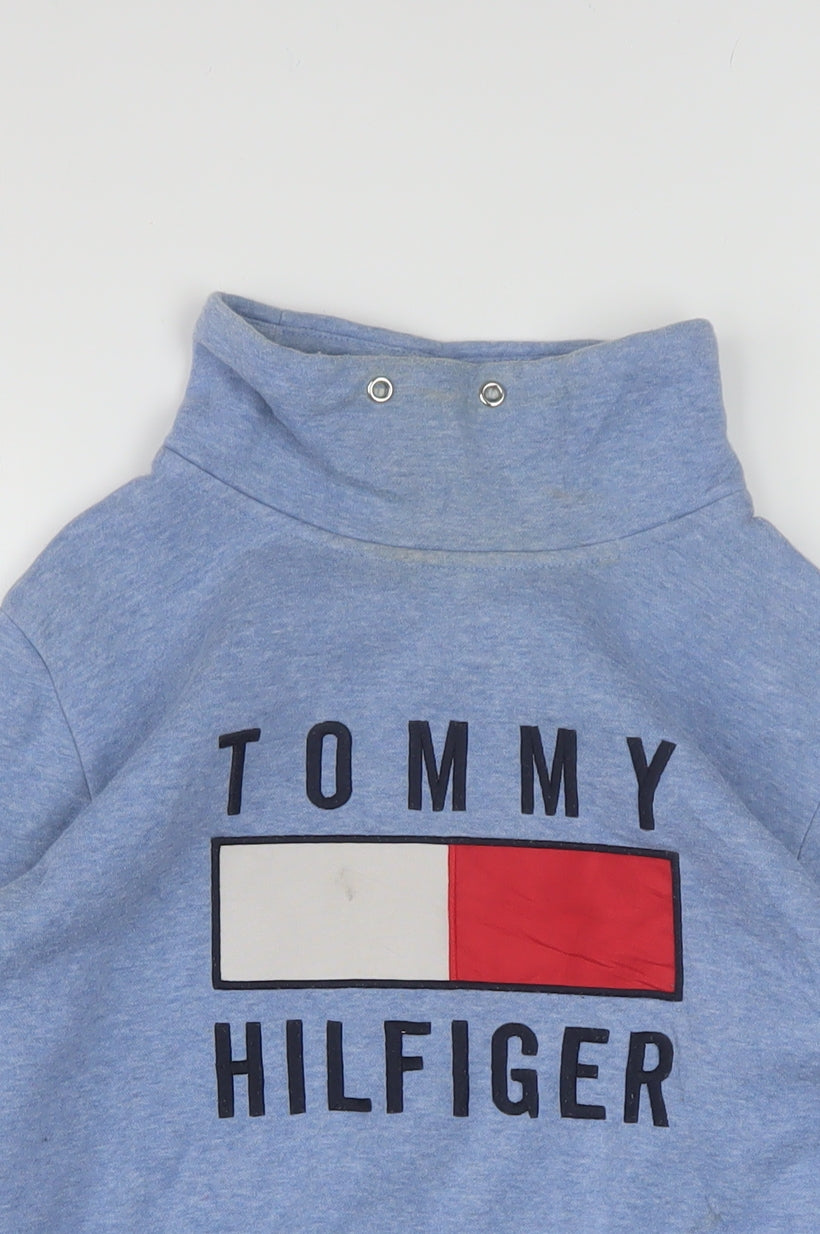 Tommy Hilfiger Women's Blue Logo Pullover Sweatshirt XXS