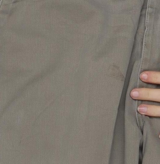 Lee Men's Grey Khakis Trousers 36x29 Cotton Regular Fit